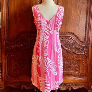 Vintage Lilly Pulitzer Print Dress (Pink, Size 8)